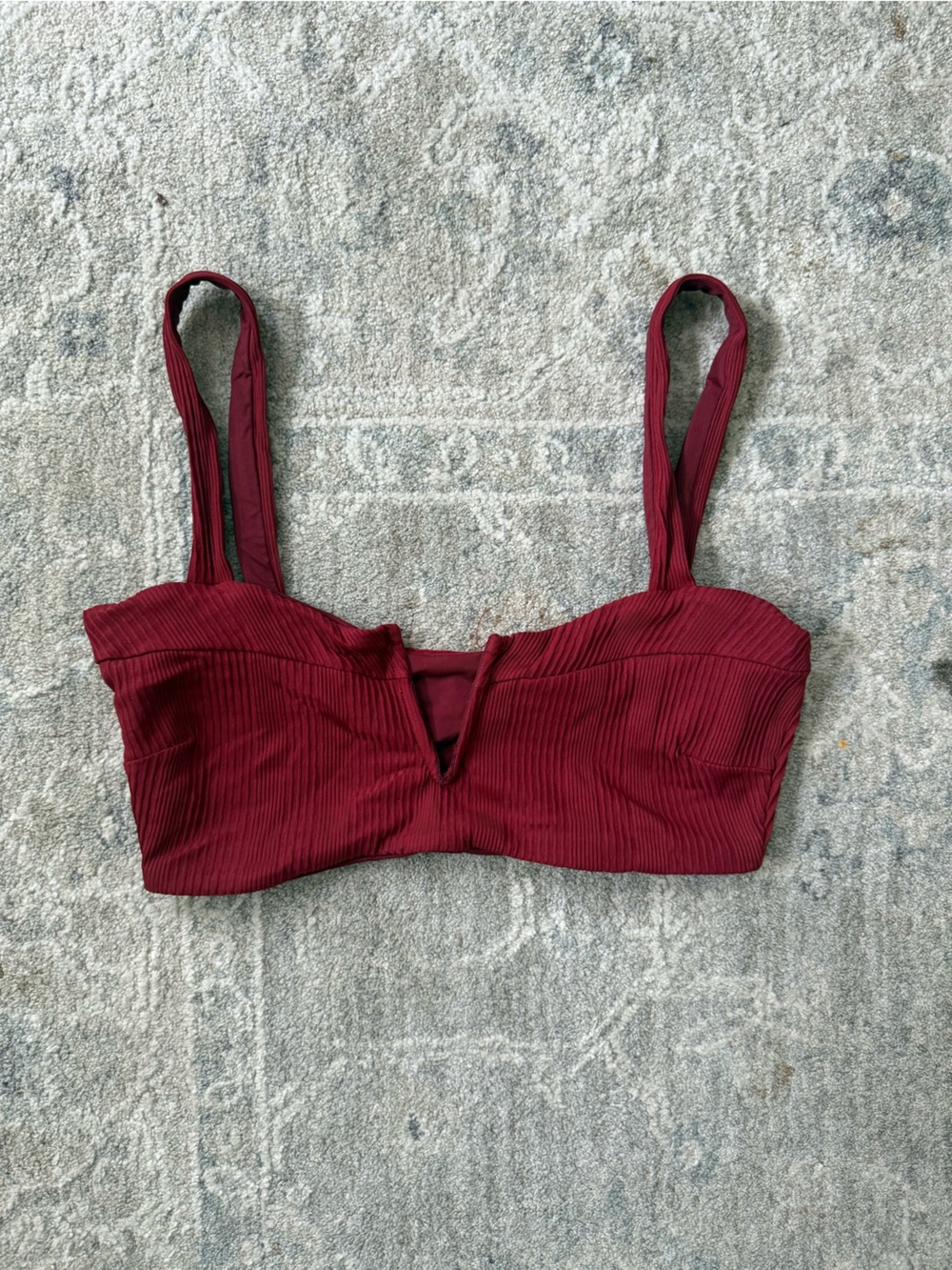 LSPACE L*Space Pointelle Rib Lee Lee Top Sangria DD-Cup / XL